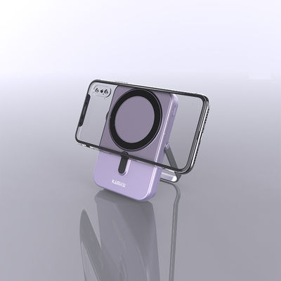 Μαγνητική ασύρματη τράπεζα ηλεκτρικής ενέργειας Αλουμινίου κράμα με είσοδο τύπου C και μπαταρία πολυμερούς Li